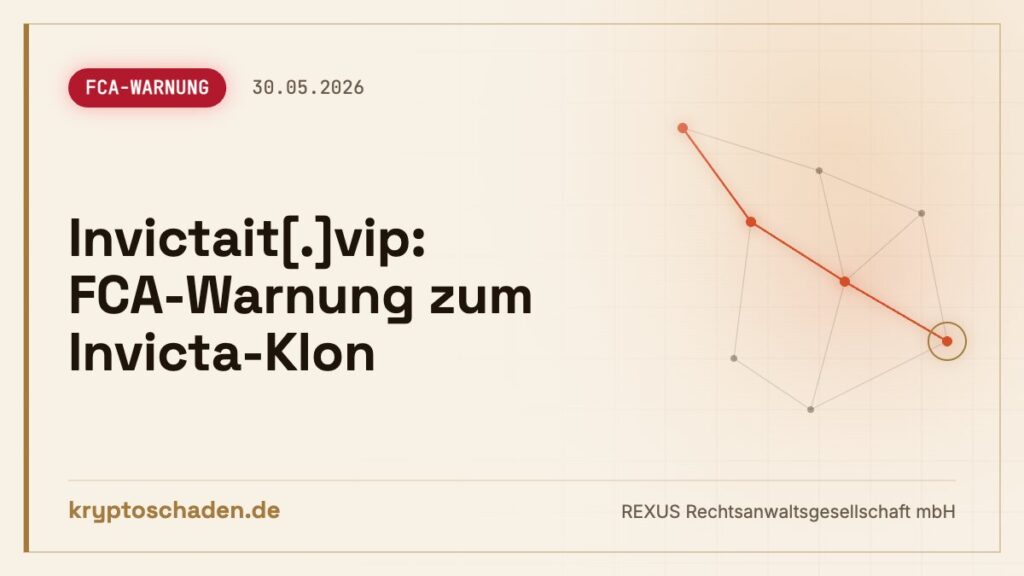 invictait.vip: FCA entlarvt Fake-Klon – Geld noch zu retten?