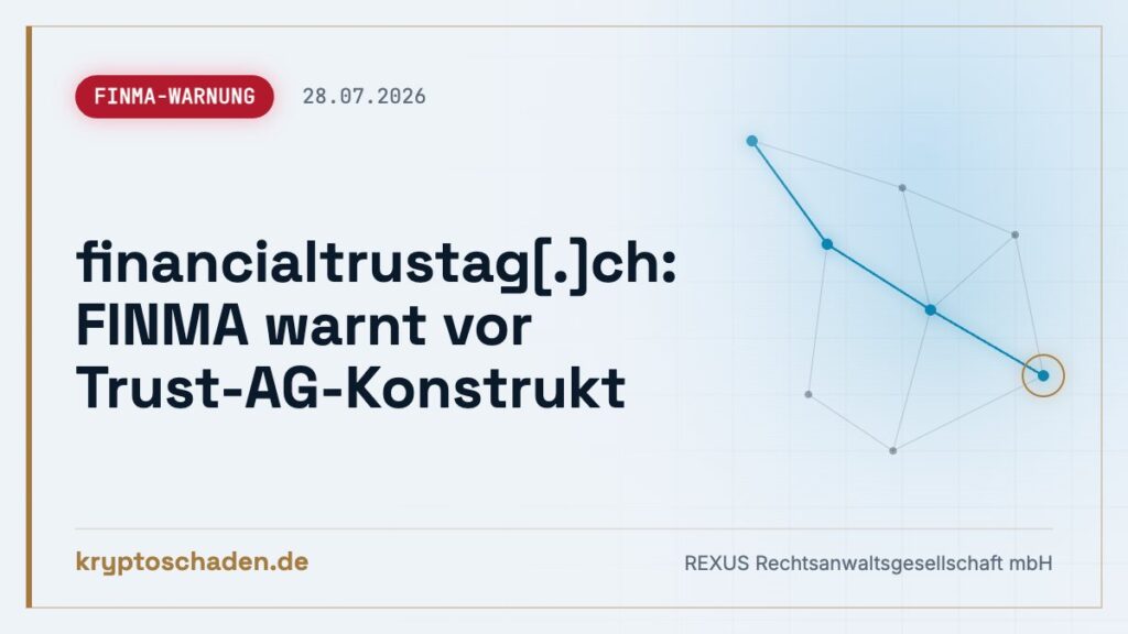financialtrustag.ch auf FINMA-Warnliste: Ihre Schritte