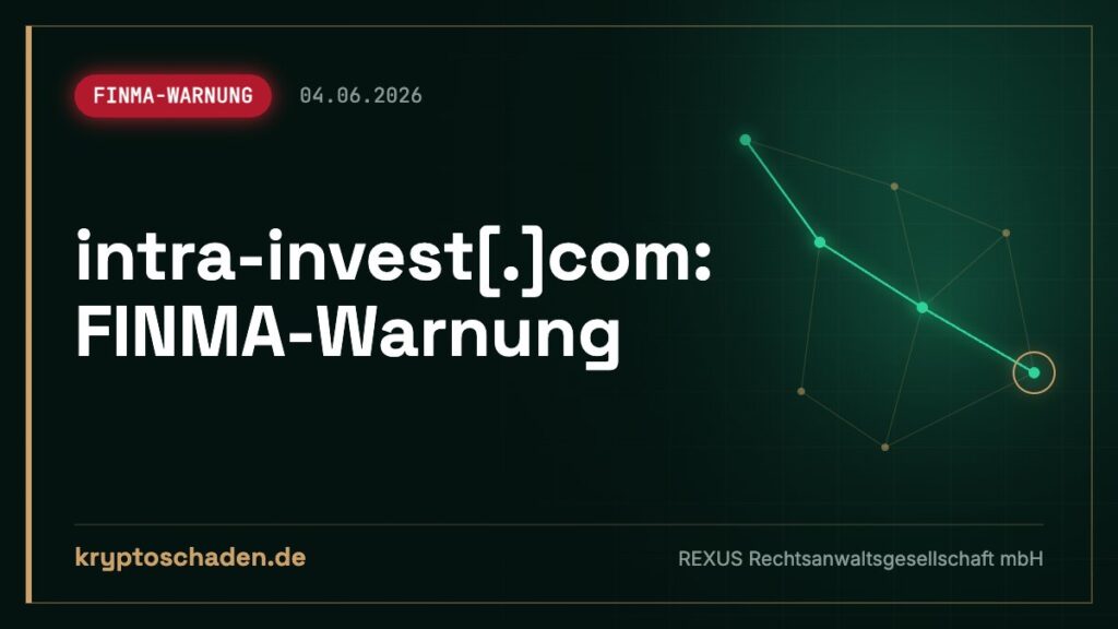 intra-invest.com: FINMA entlarvt Fake-Identität – Geld weg?