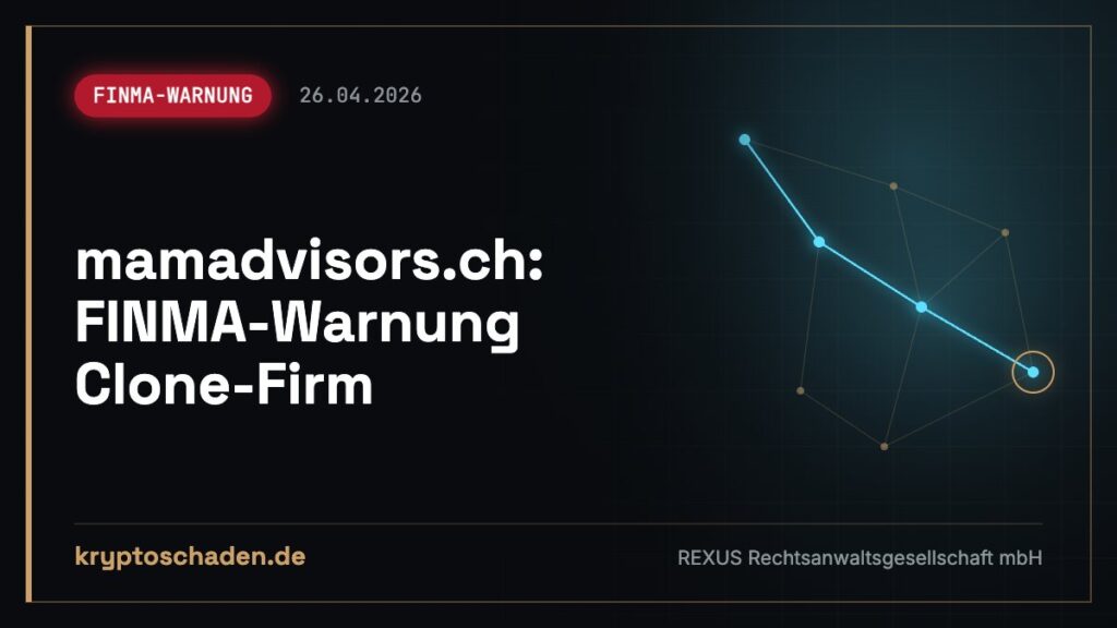 mamadvisors.ch: FINMA meldet Fake-Identität – investiert?