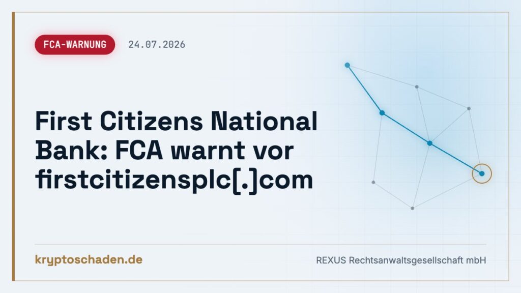 firstcitizensplc.com: An Bank-Auftritt überwiesen? FCA warnt