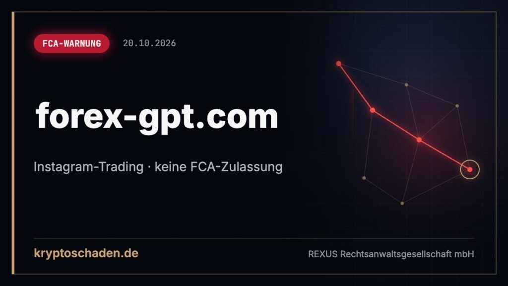 forex-gpt.com: Ohne FCA-Zulassung – über Instagram gezahlt?