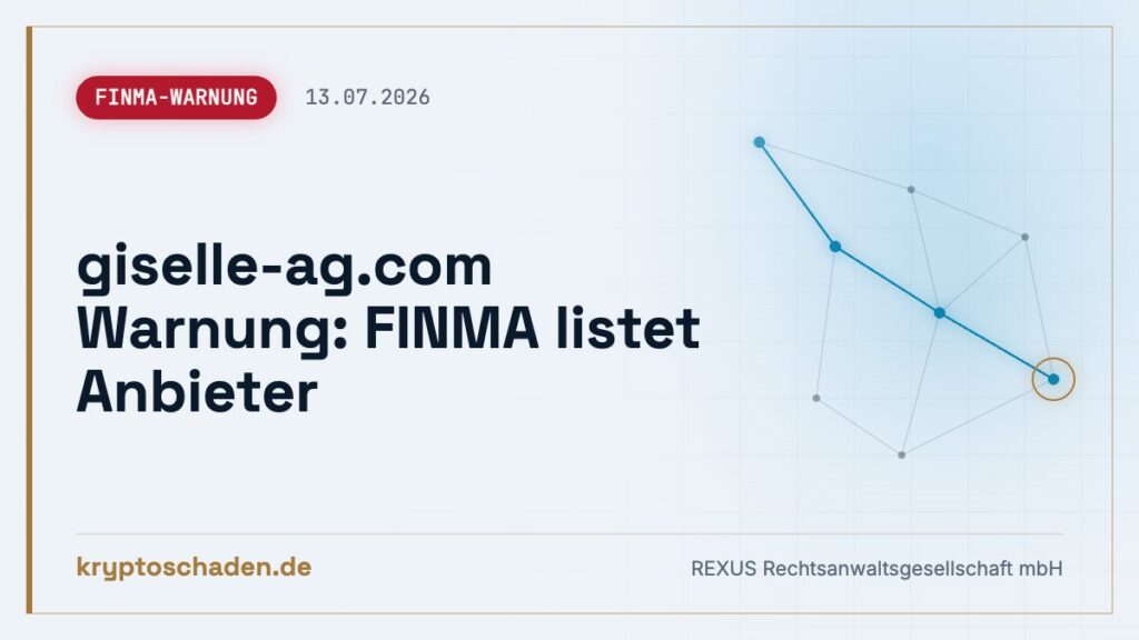 giselle-ag.com: Einzahlung geleistet? FINMA-Warnung erklärt