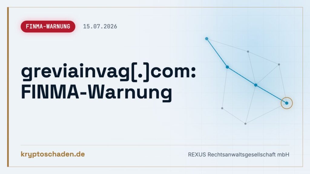 greviainvag.com: Fake-Website laut FINMA – Geld zurückholen?