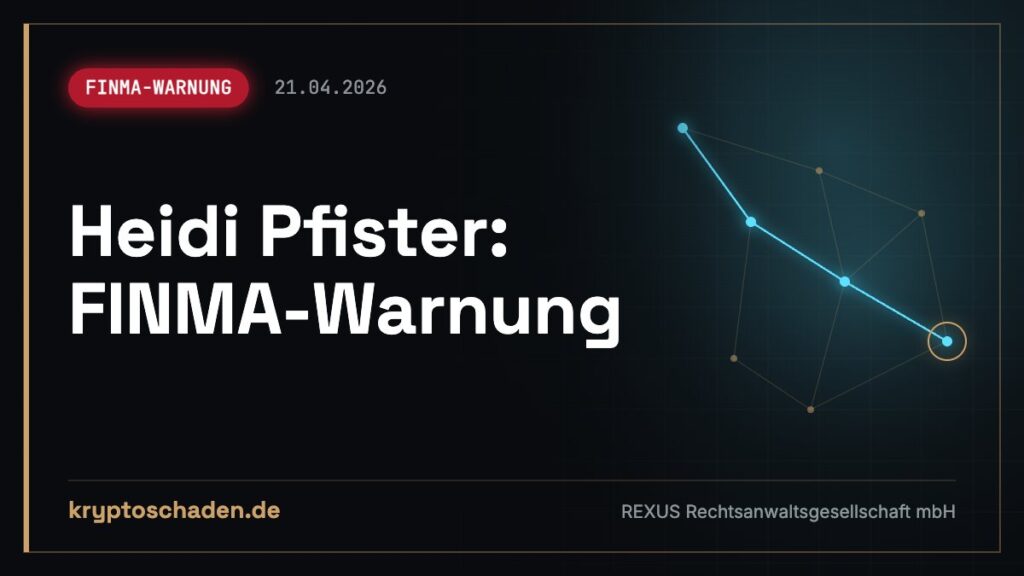Heidi Pfister auf FINMA-Warnliste: Nachzahlung verlangt?