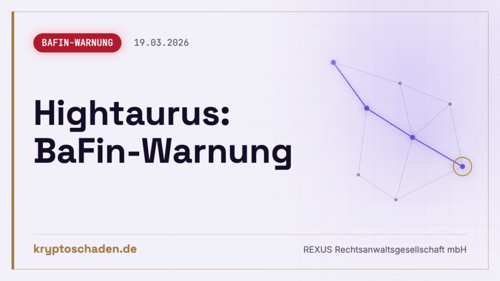Hightaurus: BaFin entlarvt Fake-Plattform – Krypto weg?