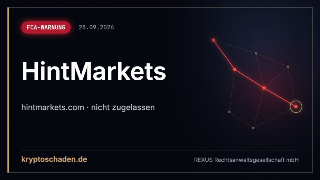 HintMarkets: Betrugswarnung der FCA – Konten eröffnet?