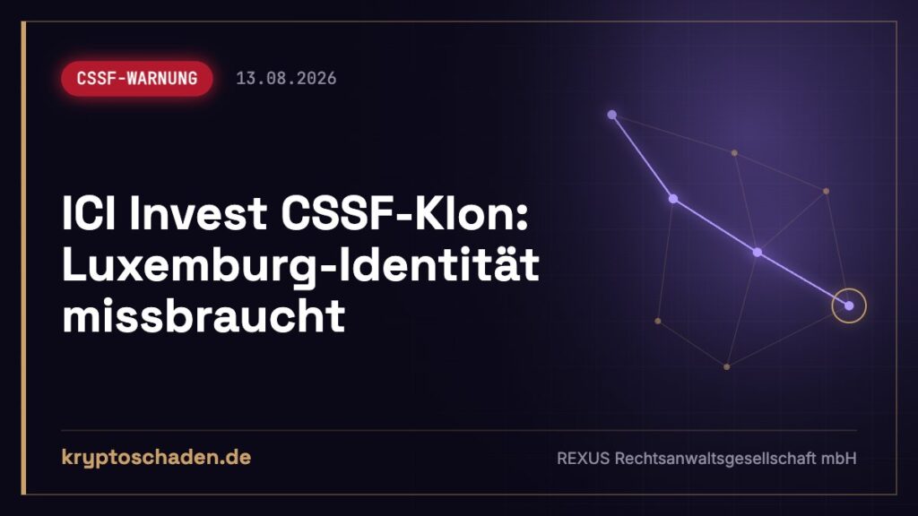 ici-invest.lu: Fake laut CSSF – Anruf von +352 oder +41?