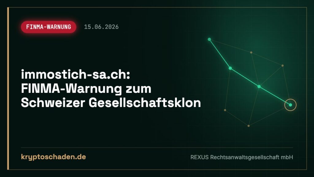 immostich-sa.ch: FINMA meldet Fake-Klon – Geld schon weg?