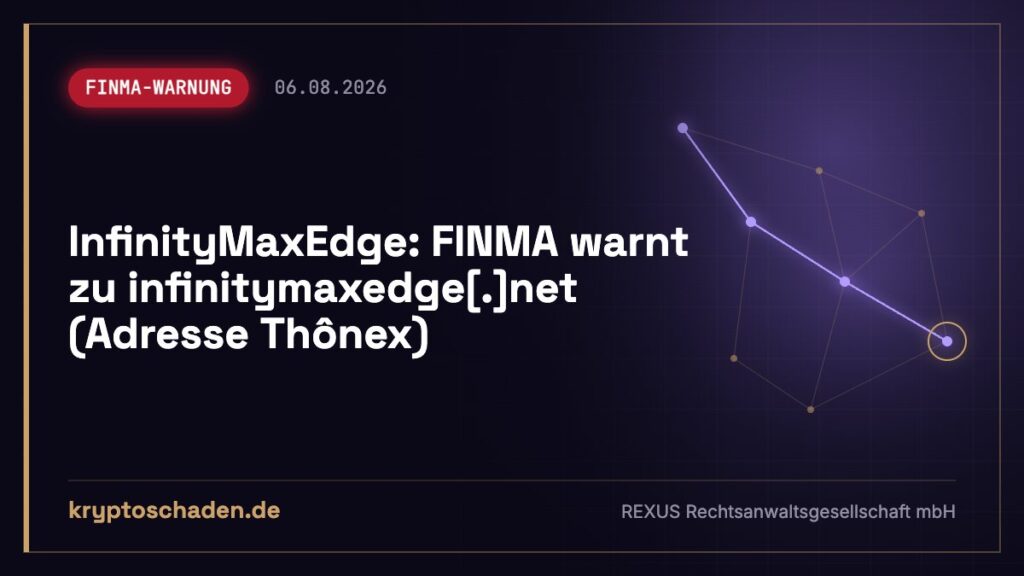 InfinityMaxEdge: Schweizer Adresse? Was die FINMA sagt