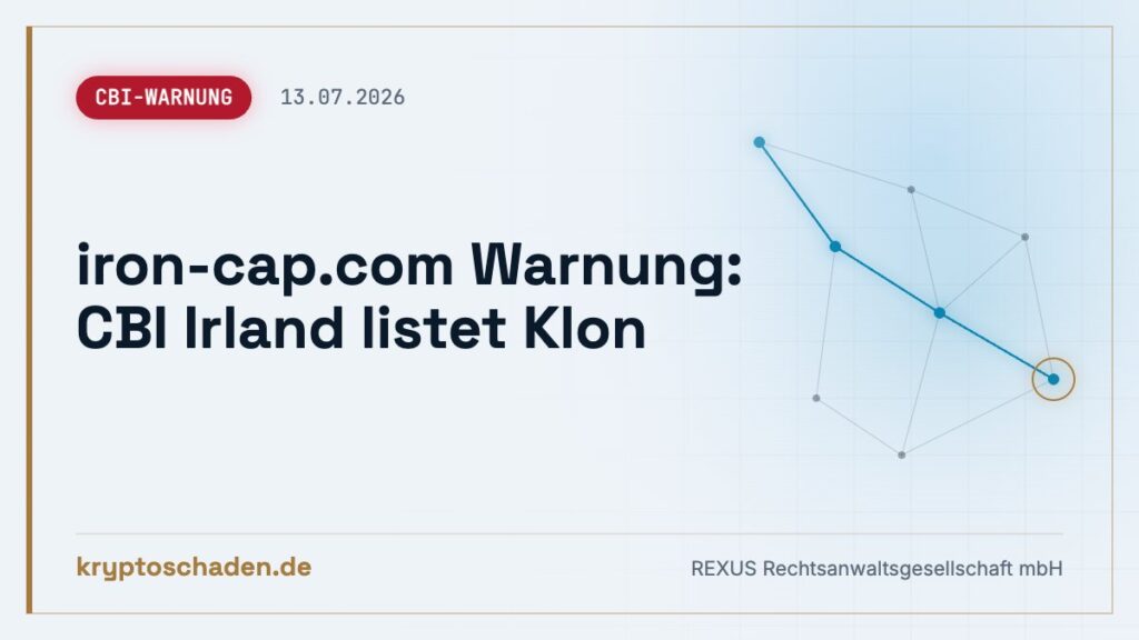 iron-cap.com: CBI entlarvt Fake-Klon – schon überwiesen?