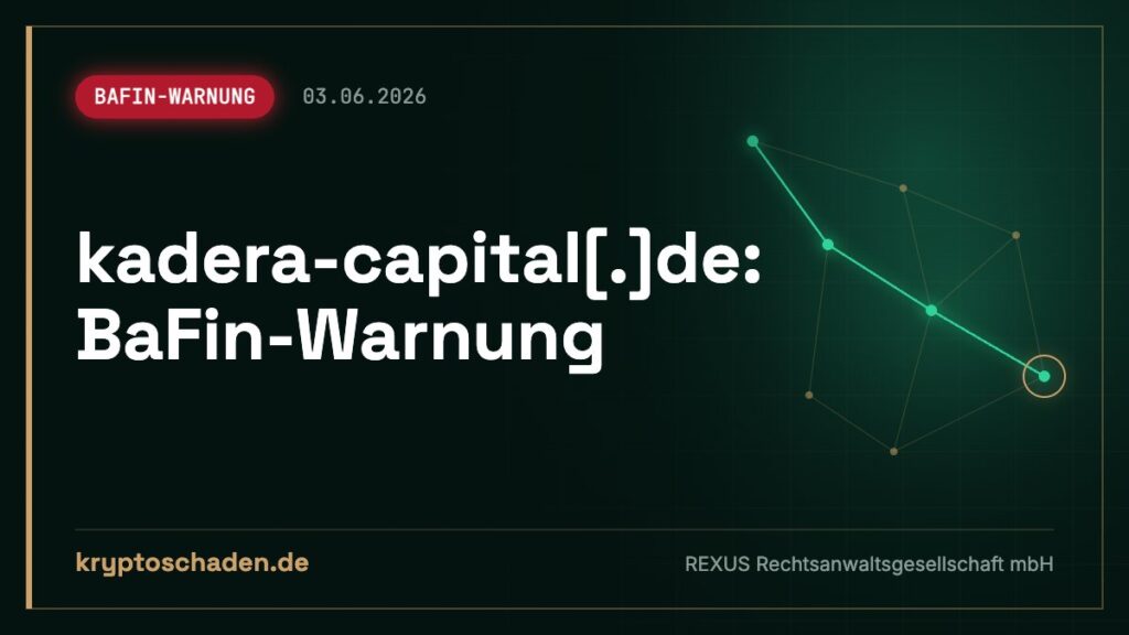 kadera-capital.de: Darlehensgebühr gezahlt? BaFin warnt