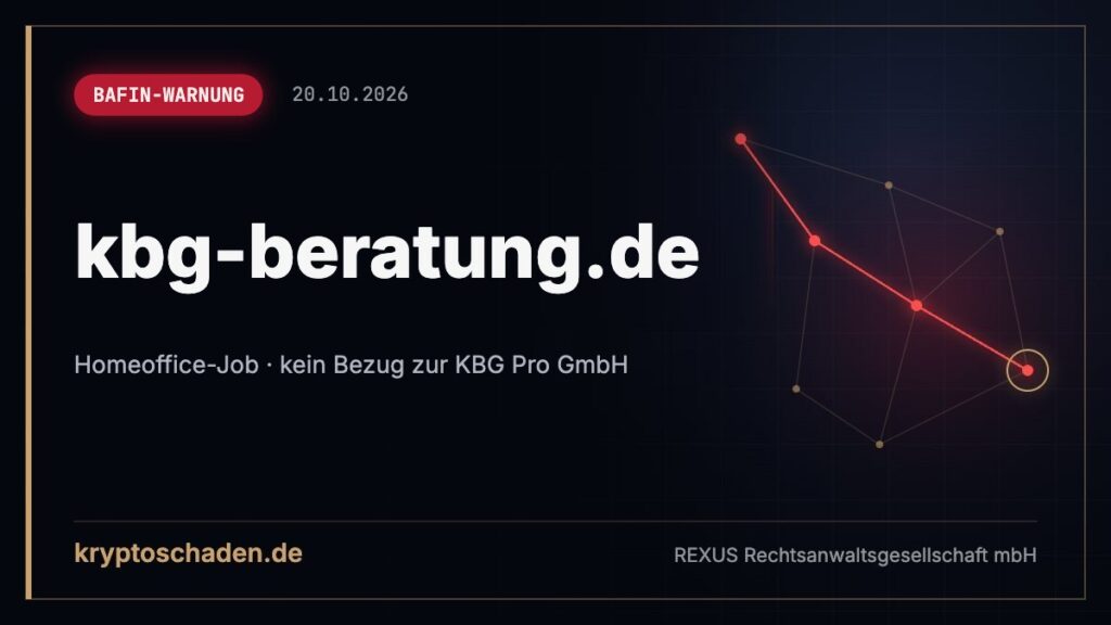 kbg-beratung.de: Fake-Job laut BaFin – Ihr Konto benutzt?