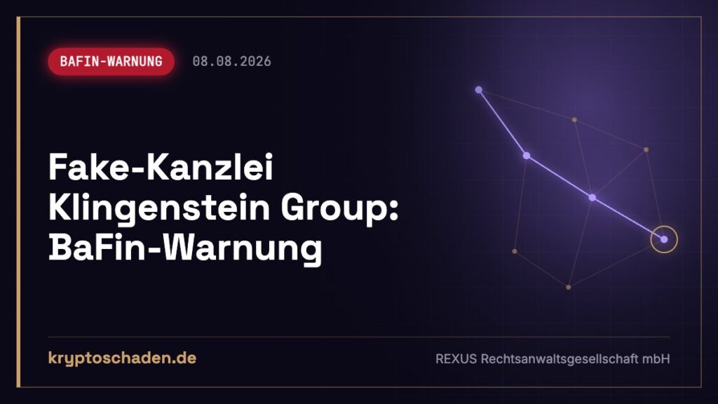 klingensteingroups.com: Fake-Kanzlei laut BaFin – gezahlt?
