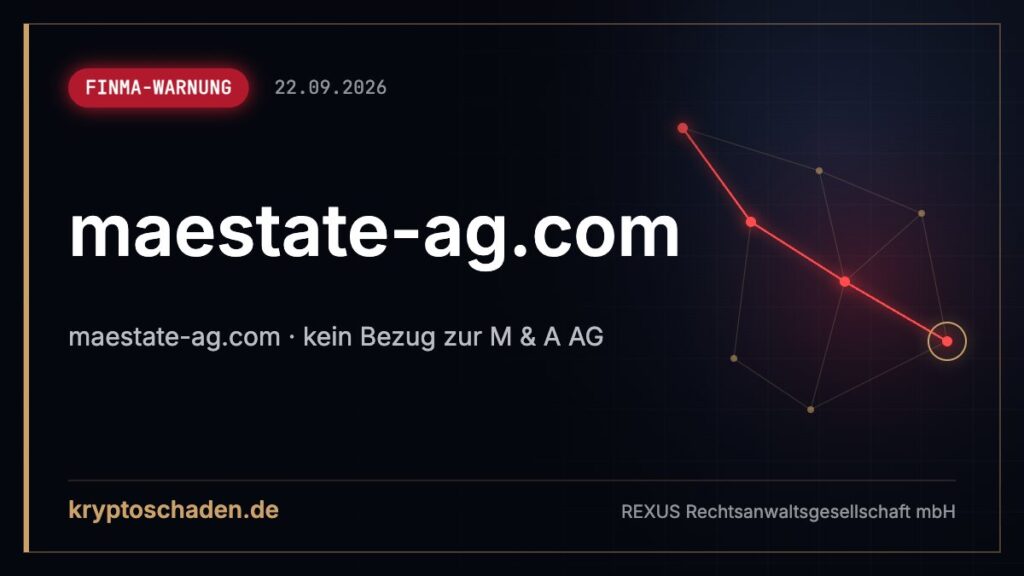 maestate-ag.com: Fake-Auftritt laut FINMA – wie lange her?