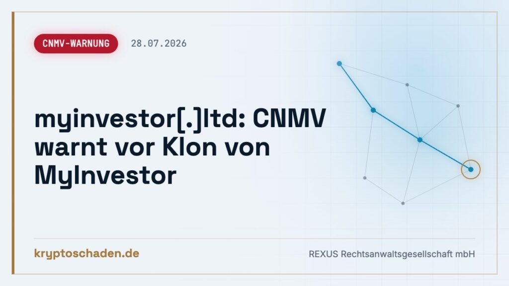 cfd.myinvestor.ltd: Fake-Broker laut CNMV – CFD-Konto offen?