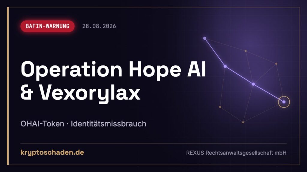 Vexorylax und Token OHAI: Fake-Professor laut BaFin