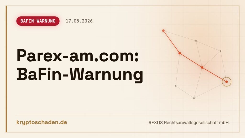 parex-am.com: BaFin entlarvt Fake-Klon – Anlage zurückholen