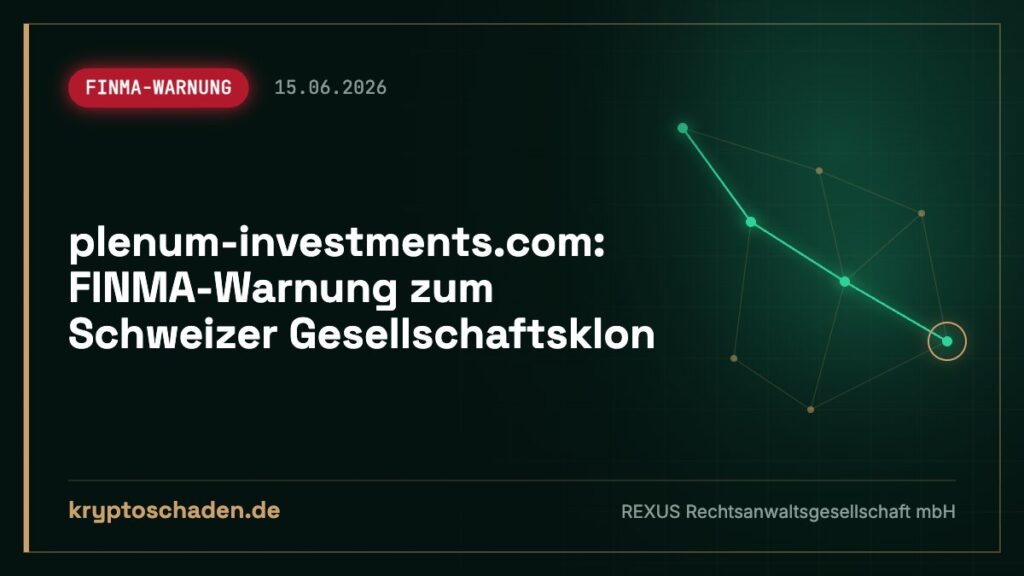 plenum-investments.com: Fake-Domain laut FINMA – investiert?