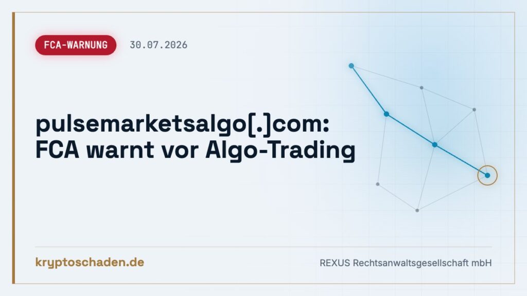pulsemarketsalgo.com: Auf Algo-Trading gesetzt? FCA warnt