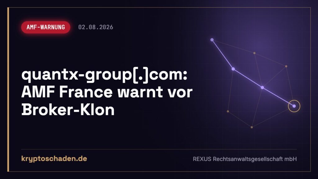 QuantX Group: Kundenkonto eröffnet? AMF warnt