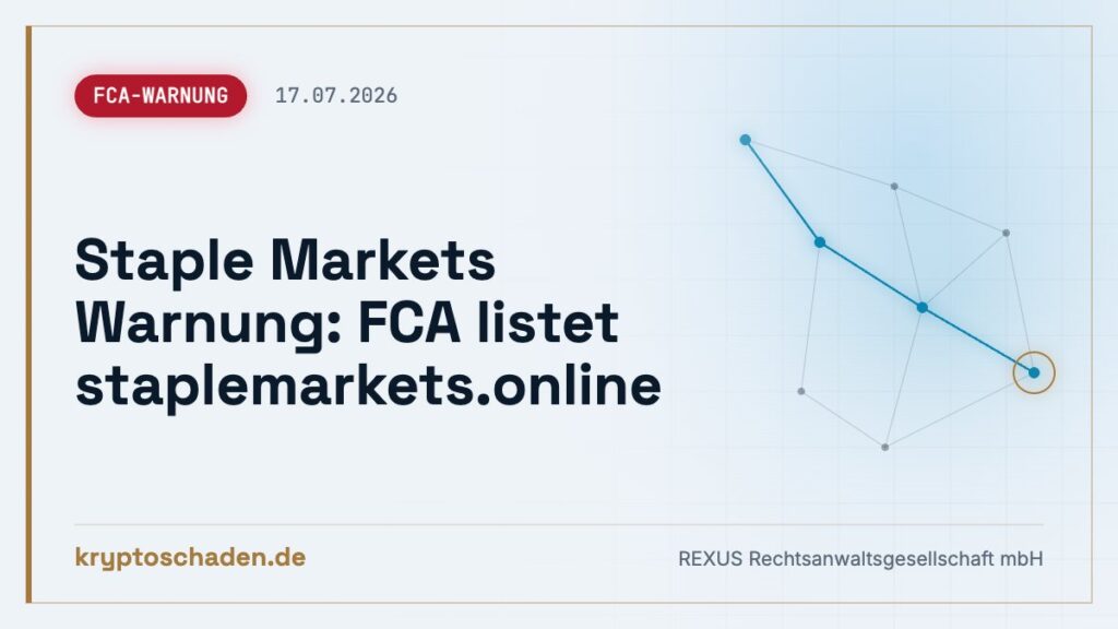 Staple Markets ohne FCA-Erlaubnis: Ihre Rechte als Anleger