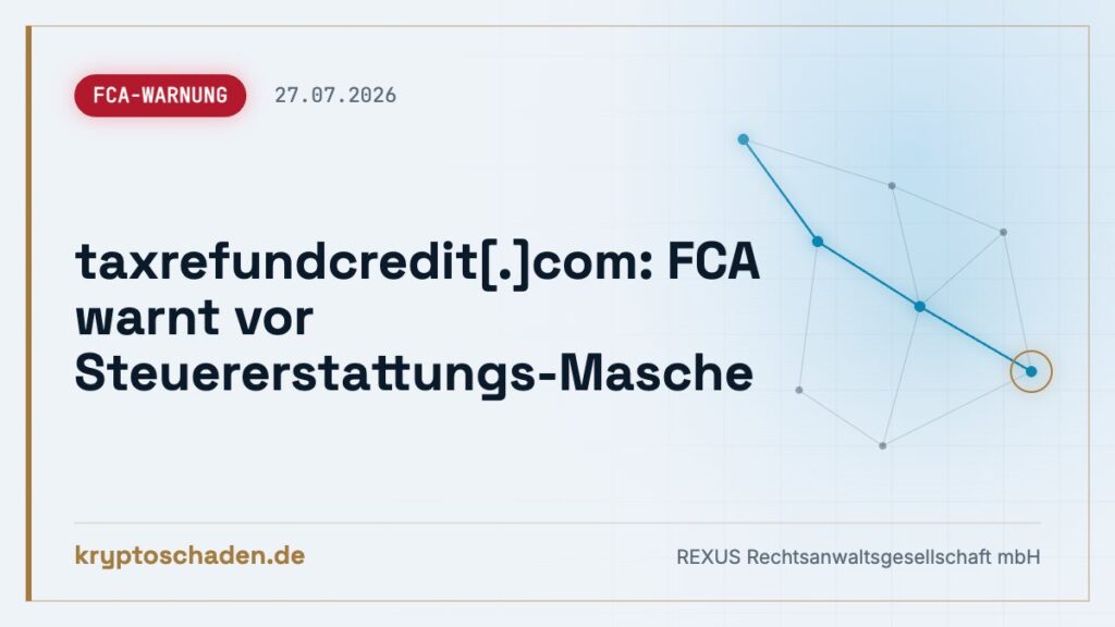 taxrefundcredit.com: Gebühr für Steuererstattung gezahlt?
