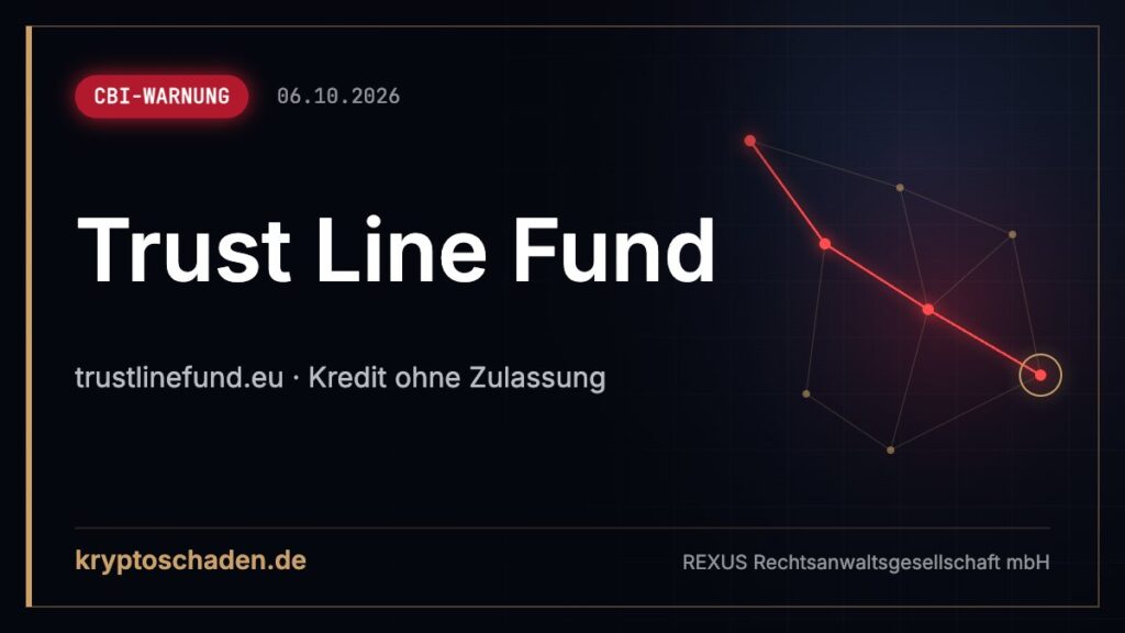 Trust Line Fund: Kreditgebühr bezahlt? CBI warnt