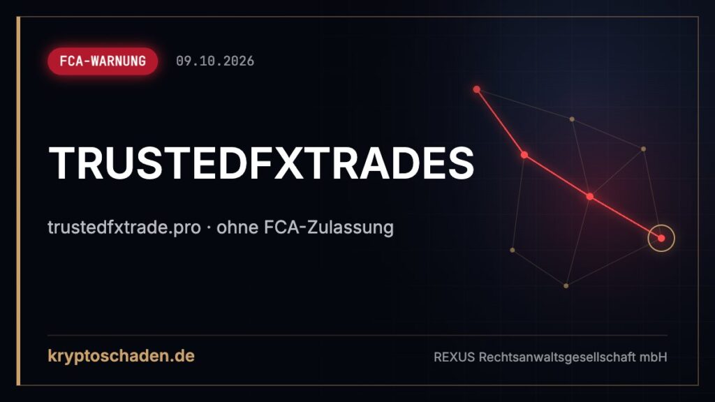 TRUSTEDFXTRADES: Betrug laut FCA-Warnung? Verlust absetzbar?
