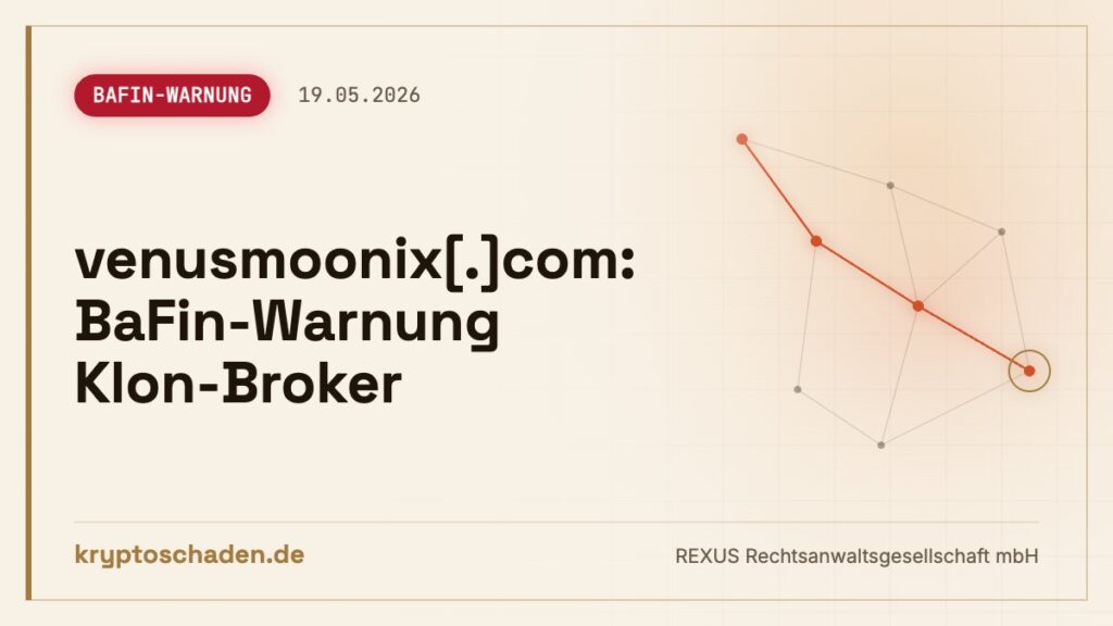 venusmoonix.com: BaFin sieht Fake-Broker – Krypto verloren?