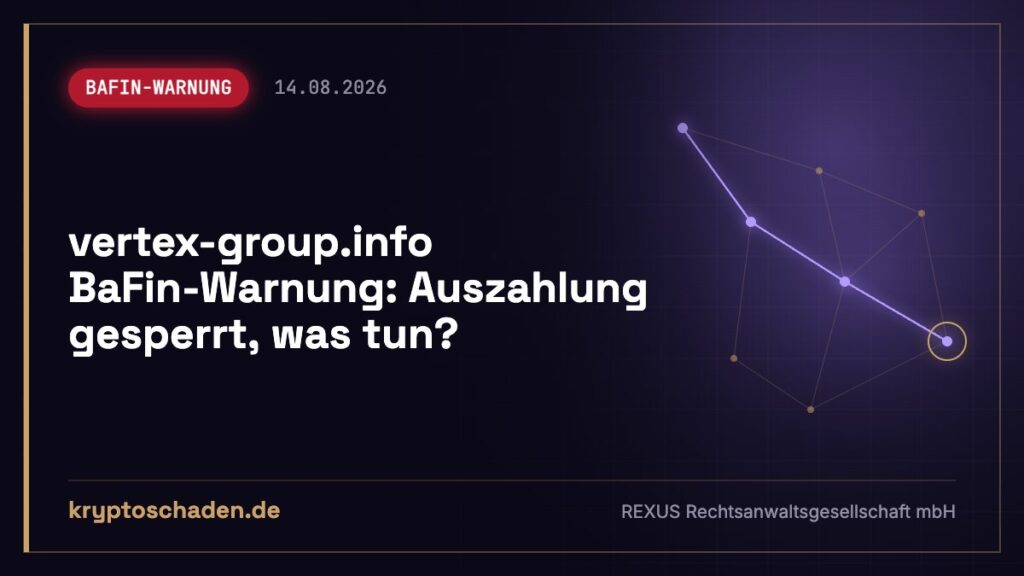 vertex-group.info: Keine Auszahlung mehr? Klon-Verdacht