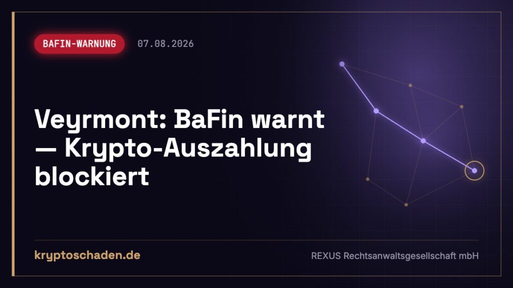 Veyrmont: Krypto eingezahlt, Auszahlung blockiert?