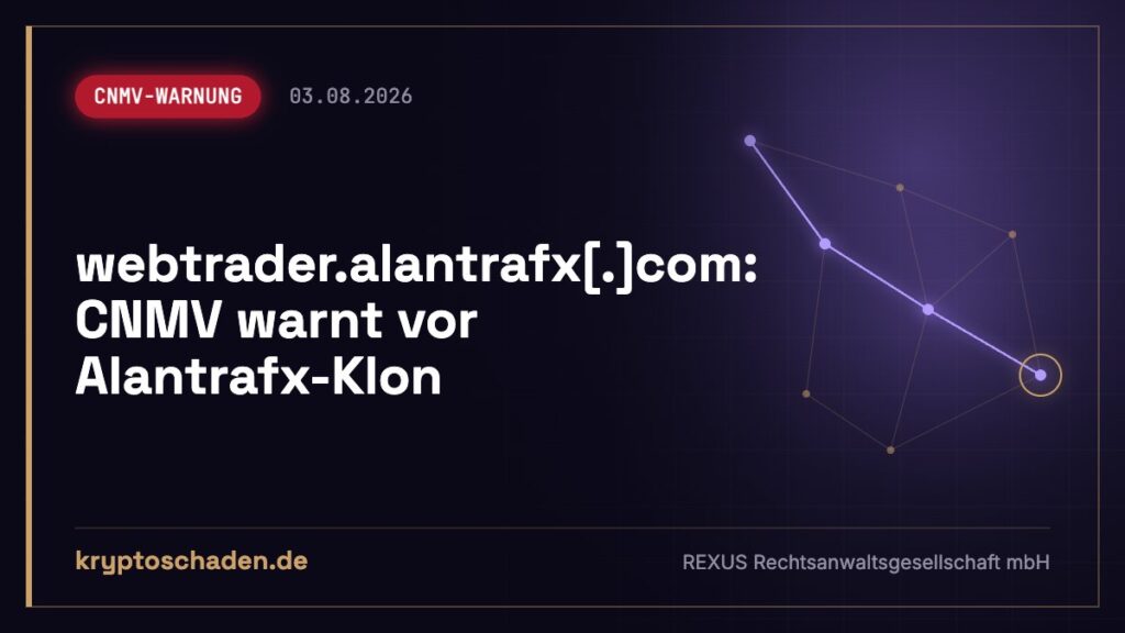 webtrader.alantrafx.com: CNMV entlarvt Fake-Klon – Ihr Geld?