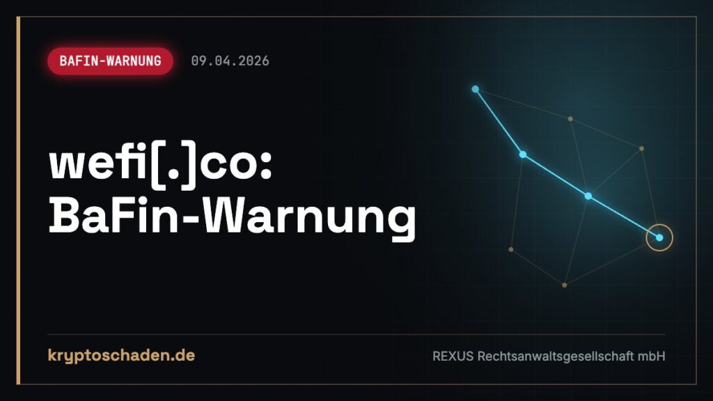 wefi.co und new.wefi.co: Krypto-Einzahlung zurückfordern