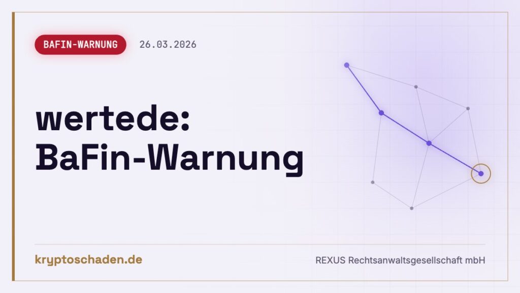 wertede.com und wertede.cc: Krypto zurückfordern