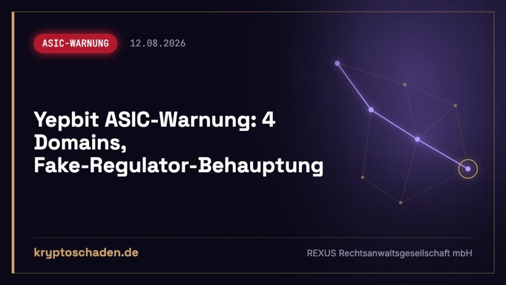 Yepbit: Fake-Regulierung laut ASIC – Geld „eingefroren“?