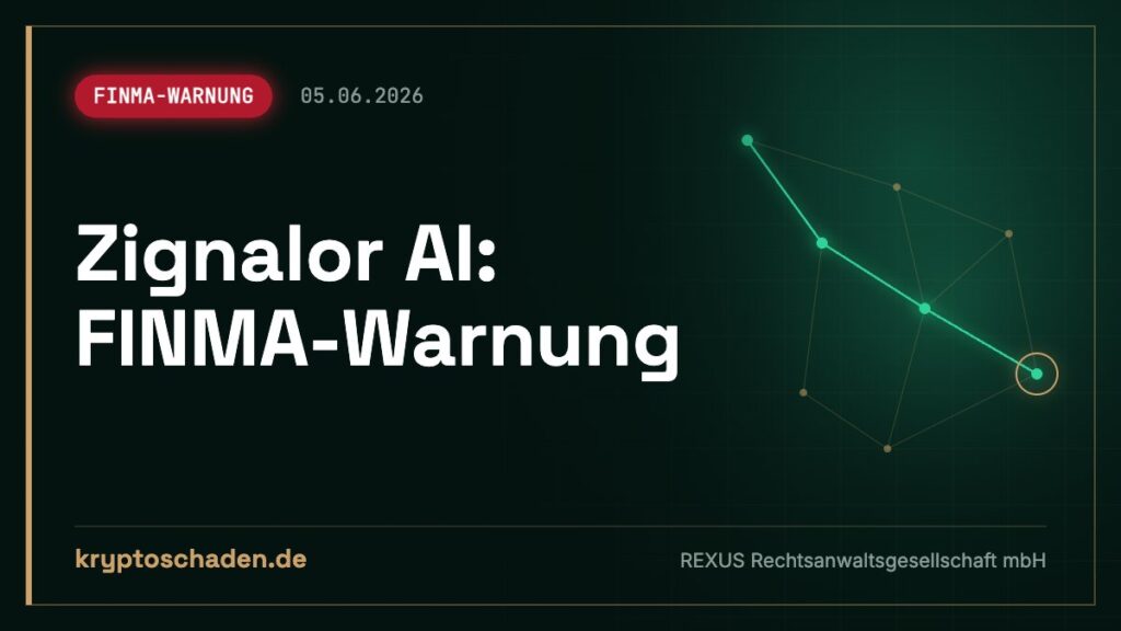 Zignalor AI: Auszahlung offen? FINMA-Warnung erklärt